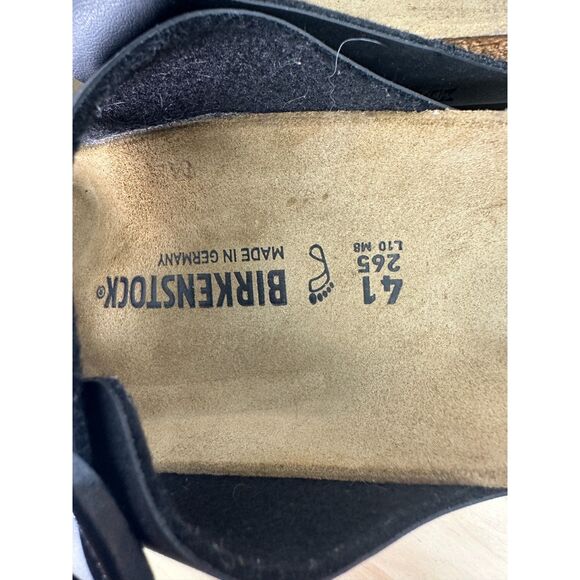 Birkenstock Arizona Black Leather Sandals EU 41 Women's 10  NEW without Tags - Picture 2 of 7